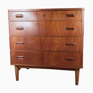 Danish Teak Chest of Drawers with 4 Drawers, 1960s