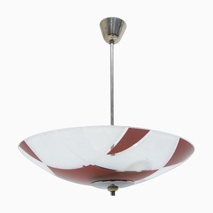 Mid-Century Czechoslovakian Pendant Lamp in Colored Glass from Žukov, 1960s