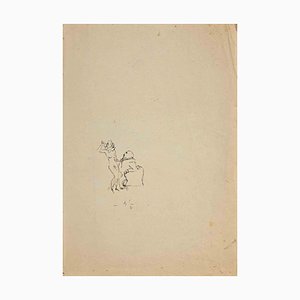 Dessin Original de Mino Maccari, The Seduce, Mid-20th-Century