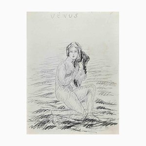 Venus Goddess, Original Drawing, Early 20th-Century