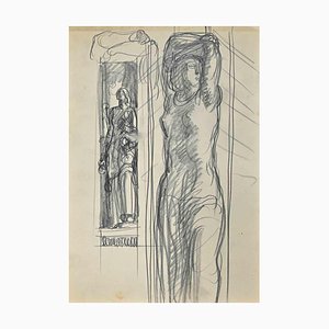 Divinity Sculptures, Original Drawing, Early 20th-Century