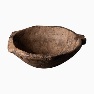 19th Century Swedish Handmade Rustic Wood Bowl