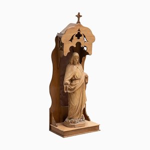 Figura de Virgen grande de madera, 1950