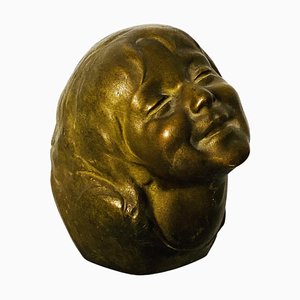 Art Deco Italian Bronze Head, 1900s