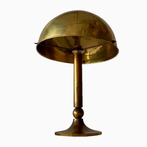 Large Mid-Century Modern German Brass Table Lamp by Florian Schulz, 1970s