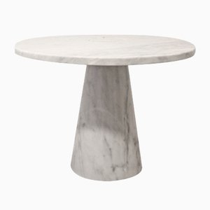 Table Basse Série Eros en Marbre de Carrare Blanc par Angelo Mangiarotti, Italie, 1970s, Set de 2