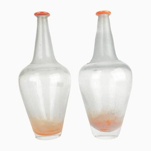 Art Glass Vases by Monica Backström, Set of 2