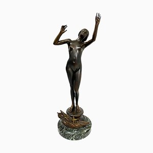 Statue en Bronze par Charles Louchet, France, 19ème Siècle