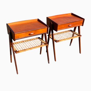 Tables de Chevet Mid-Century Modernes par Søren Rasmussen, Danemark, 1960s