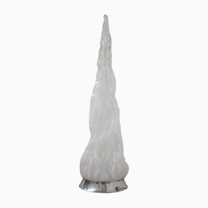 Iceberg Tischlampe aus weißem Murano Glas von Carlo Nason für Vistosi