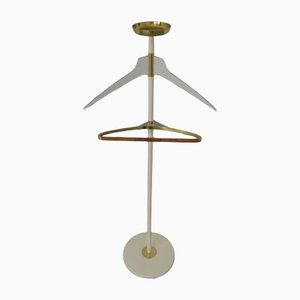 Valet Stand in Brass & Acrylic Glass & Leather from Vereinigte Werkstätten, Germany, 1950s