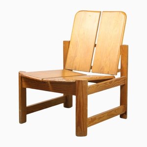 Vintage Scandinavian Wooden Lounge Chair