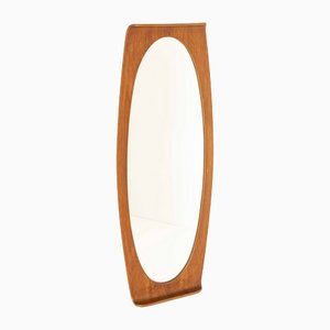 Italian Oval Plywood Mirror by Campo & Graffi for Home, 1960