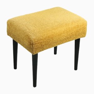 Pouf Mid-Century Jaune