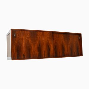 Wood & Chrome Wall Mounting Sideboard from Merrow Associates, 1970s