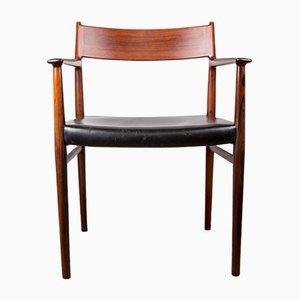 Danish Leather & Rio Rosewood Model 404 Chair by Arne Vodder for P. Olsen for Sibast Mobler, 1960