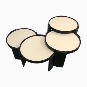 Italian Tavolini Stackable Coffee Tables by Gianfranco Frattini for Cassina, 1960s, Set of 4
