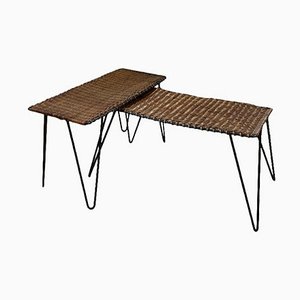 Duo de Tables Raoul Guys Osier, Set de 2