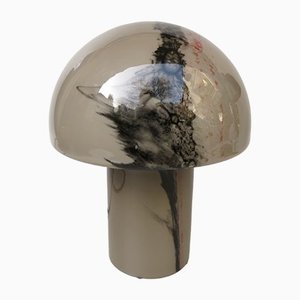 Petite Lampe de Bureau Champignon Noir-Orange de Peill & Putzler, 1970s