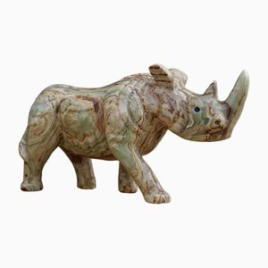 Rinoceronte in onice verde, anni '50