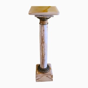 Antique Onyx Pedestal with Bronze Elements, 1880
