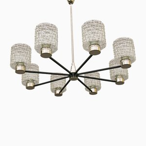 Mid-Century Chandelier in Crystal Glass