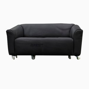 Black Leather Ds 47 Sofa from de Sede