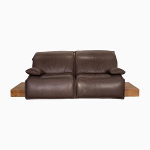 Graues Leder Free Motion Epos 3 Zwei-Sitzer Sofa Elec. Relaxationsfunktion von Koinor
