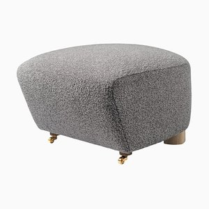 Grey Natural Oak Sahco Zero the Tired Man Footstool from by Lassen