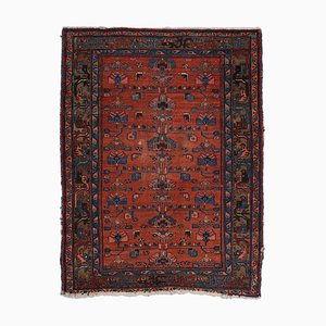 Geometric Mehraban Rostrot with Border Rug