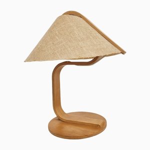 Mid-Century Table Lamp in Plywood, 1960s, Set of 2