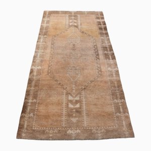 Tapis Kilim Oushak Vintage en Laine Marron