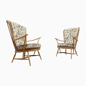Mid-Century Vintage Blonde Elm Windsor Model 478 Armchairs from Ercol