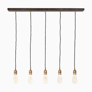 Raad Raw Brass and Oxidized Steel Ceiling Lamp from Konsthantverk
