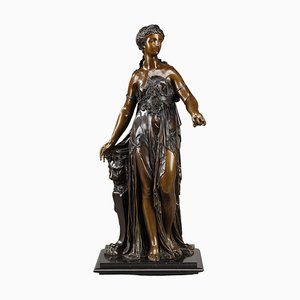 Allegorie der Kraft Skulptur, Ende 19. Jh., Patinierte Bronze