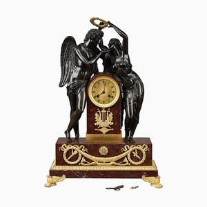 Cupid and Psyche Clock in the Style of Claude Michallon