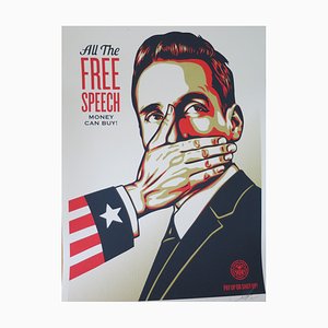 Shepard Fairey (Obey), Pay Up or Shut Up, 2015, Siebdruck
