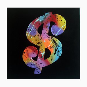 Spaco, Dollar Money Colors, 2020, Mixed Media on Canvas