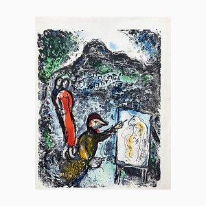 Marc Chagall, Couple Near Baous De Vence, 1972, Original Lithograph