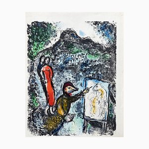Marc Chagall, Paar in der Nähe von Baous De Vence, 1972, Original Lithographie