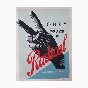 Shepard Fairey (Obey), Obey Radical Peace (Blue) 2021 Silkscreen