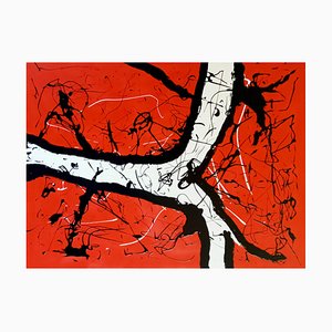 Hayvon, Red Liquides, 2021, Acrylic on Canvas