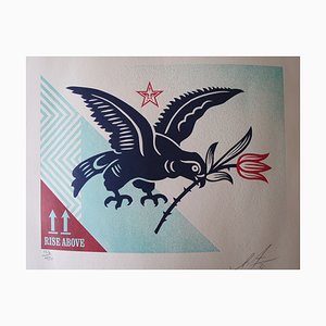 Shepard Fairey (Obey), Rise Above Bird, 2021, Letterpress