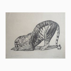 Jouve Paul, Tiger on its Prey, 1931, Etching