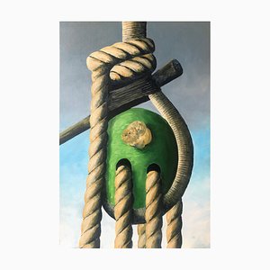 Patrick Chevailler, Green Deadeye, 2021, Oil on Canvas