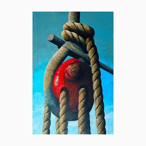 Patrick Chevailler, Red Deadeye, 2021, Oil on Canvas