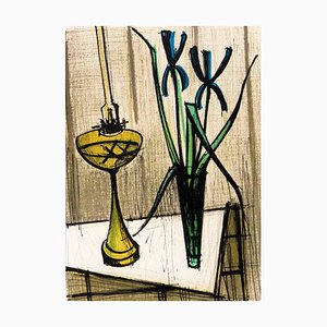 Bernard Buffet, Nature Morte aux Iris, Lithographie Originale