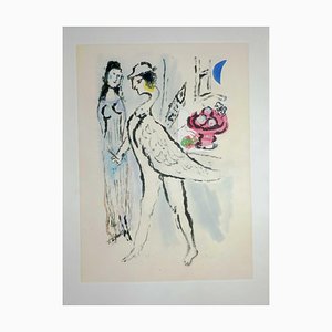 Marc Chagall, Bad Sujetos, Lámina 4, 1958, Grabado en color original