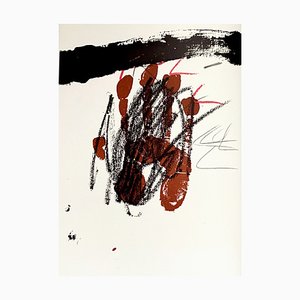 Antoni Tàpies, La Clau del Foc, 1973, Litografía original