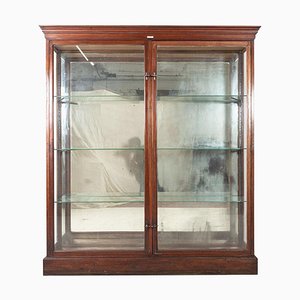 19th Century English Mahogany Glazed Shop Display Cabinet